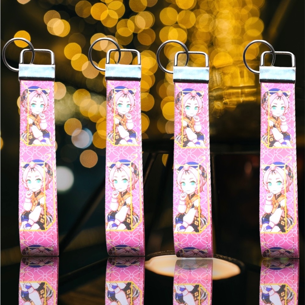 Cute kawaii genshin impact character Diona wristlet, keyfob